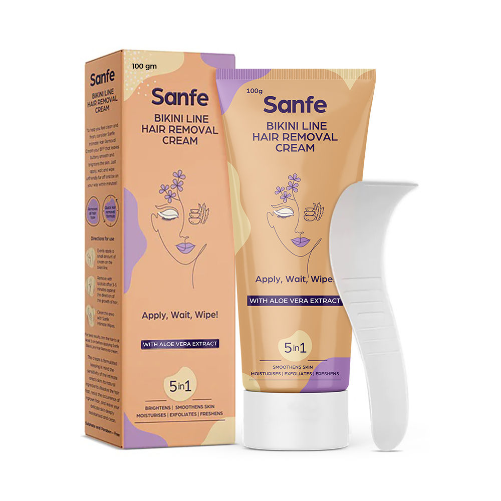 Sanfe Bikini Line Hair Removal Cream With Aloevera (100ml)