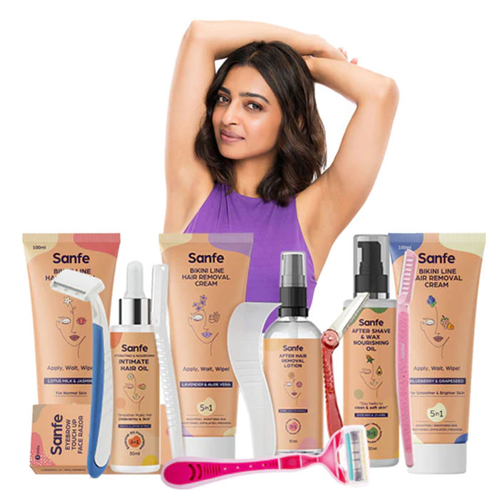 Sanfe Bikini Line Hair Removal Cream With Aloevera (100ml) - Image 3