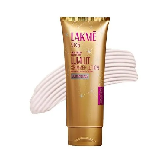 Lakme Lumi Lit Body Highlighter & Strobe Cream - Golden Glaze (100ml)
