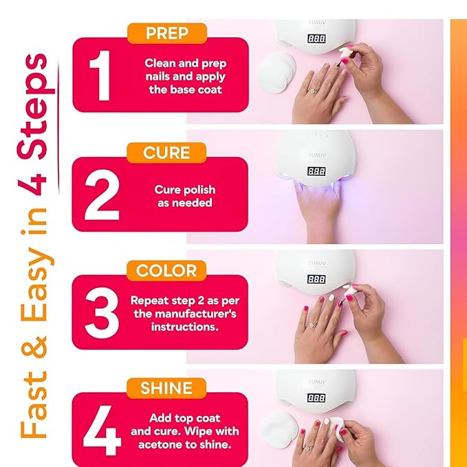 SUN U V 3-in-1 Gel Nail Polish Uv Light Lamp, Nail Dryer Machine, And Nail Paint Dryer - Image 3