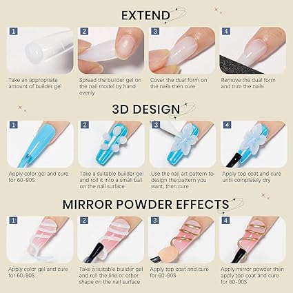 Bolt bee 5D sculpture Gel Carved Gels Nail Polish for Decoration Patterns Nail Art Kit DIY Flowers Painting - Image 2