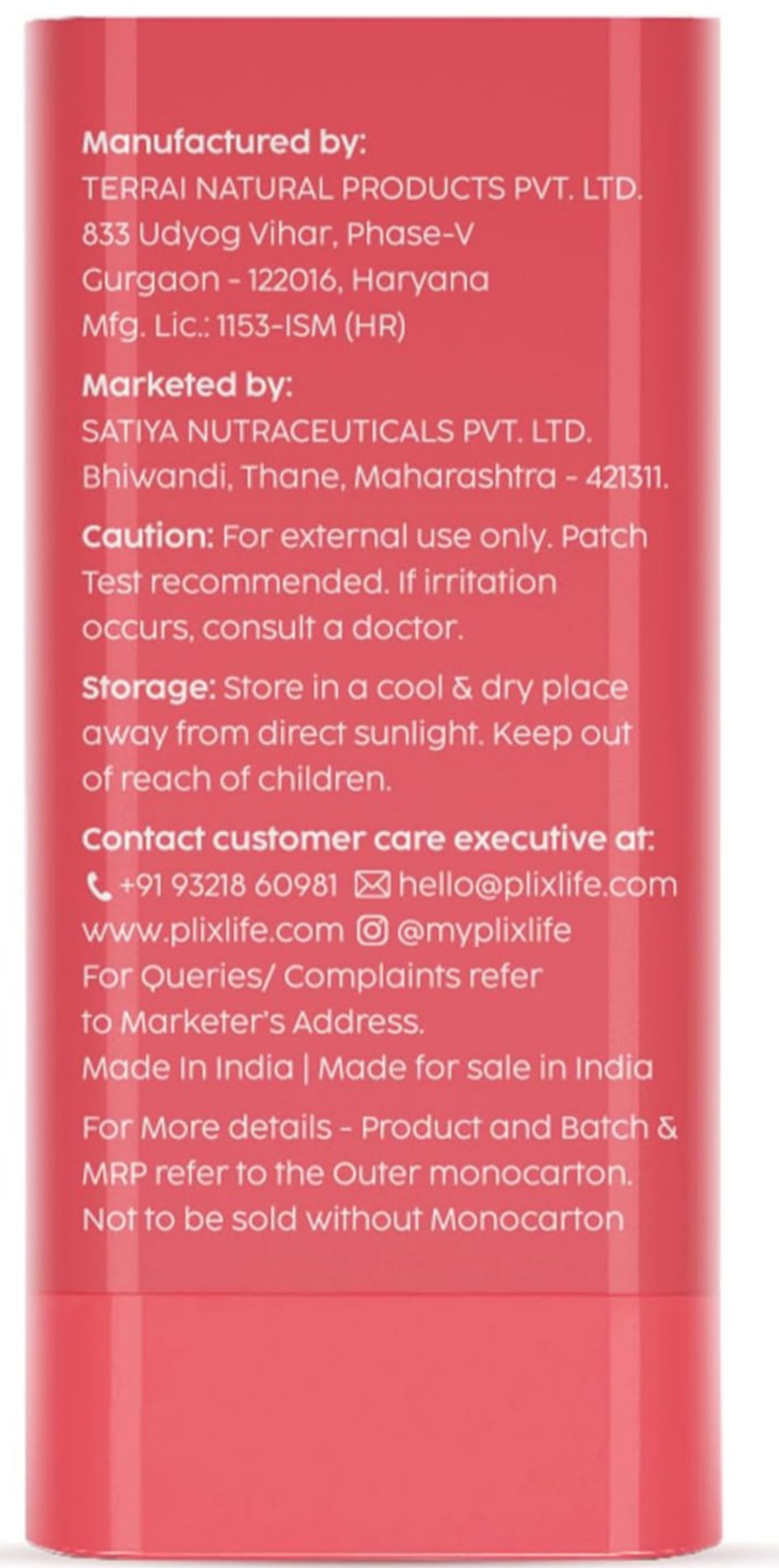 PLIX - THE PLANT FIX Watermelon Invisible Sunscreen Stick With Spf 50 Pa +++ - Image 2