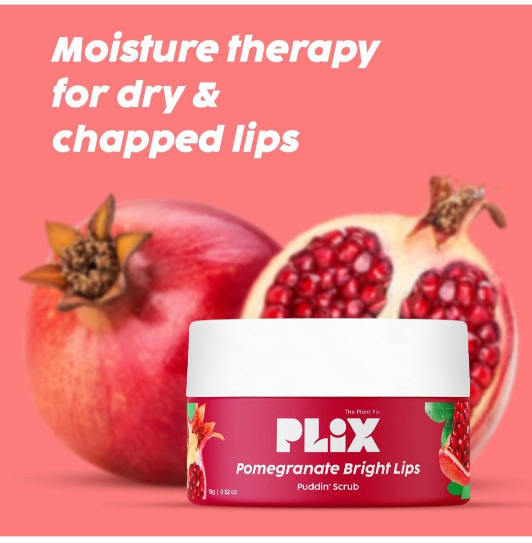 PLIX - THE PLANT FIX Pomegranate Bright Lips Scrub | For Dry & Chapped Lips - Image 4